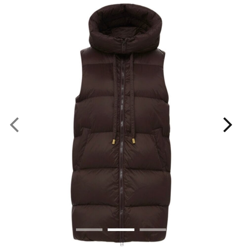 Veronica Beard Bria Puffer Vest in Dark Chocolate